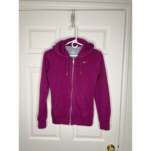 Purple Nike Full Zip Hoodie XS Magenta